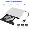 Miniatyrbillede 7 af 8: Ekstern CD DVD-drev, USB 3.0 Bærbar CD DVD +/-RW Drev Slank