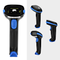 Miniatyrbild 1 av 3: Handhållen trådlös 2,4 GHz laserstreckkodsläsare för iOS Android Windows Blue