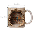 Miniatyrbillede 3 af 5: 3D Bogreol Kops, Biblioteks Bogreol Kops, Kreativ Rumdesign Multifunktionelle Kopper Sjove Nyhed Unikke Keramiske Kaffe Kopper