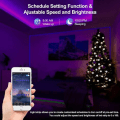 Miniatyrbilde 3 av 5: Intelligent LED-lysstripe med Bluetooth 5m WS2812B - Med fjernkontroll + app, synkroniser med musikkrytme/funksjon