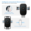 Miniatyrbillede 2 af 5: Magnetisk trådløs mobiltelefonholder biloplader