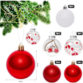 Miniatyrbild 2 av 5: Eleganta Charm Splittersäkra Julgranskulor i Plast, Unikt Set med Julgransprydnader för Juldekoration och Bröllop