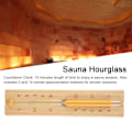 Miniatyrbild 6 av 8: Bastusandtimglas, massivt trä och högkvalitativt värmebeständigt glas, roterande bastutimglas, exakt tid vit sand bastu SPA-rumstimer, hemlock