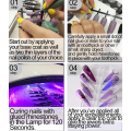 Miniatyrbild 3 av 5: Nagelmetallnitar, 3D-nagelkonstdekoration