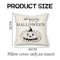 Miniatyrbillede 2 af 5: 4 stk Halloween Hør Pudebetræk Hjemmevarer Sofa Kontorstol