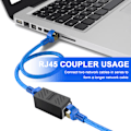 Pikkukuva 4 / 5: 6 kpl Ethernet-kaapeliadapteria - musta