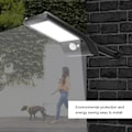 Miniatyrbilde 1 av 2: 36 LED Vanntette Hage- og Veranda-Solcellelys med Bevegelsessensor - Vegglampe