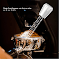 Miniatyrbild 8 av 8: Kaffefördelningsnål i rostfritt stål, fast, praktisk, säker handtamper, omrörningsverktyg för hemmet, silver