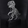 Miniatyrbild 4 av 8: Solcells-dinosaurielampa Dekor 3D Akryl RGB Färgglad Gradient Dinosaurie Nattlampa för Utomhusträdgård