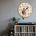 Miniatyrbillede 5 af 5: Retro dekorativ vægur - lydløs og letlæselig trævæg