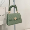 Miniatyrbillede 4 af 6: Mode kunstig læder plisseret håndtaske skulder crossbody
