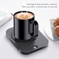 Miniatyrbild 6 av 8: Smart Mug Warmer 3 Växlar Kontroll USB-driven Värmeplatta Mjölkkopp Isolering Värmare Svart