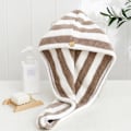 Miniatyrbild 4 av 5: 2-pack mikrofiberhårhandduk wrap turban, snabb torkning av hårtorkning till