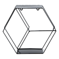 Miniatyrbillede 2 af 8: Hex Hylder Enkle Smedejerns Hexagonale Soveværelse Stue Kontor Væghylde Dekoration Sort