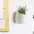 Miniatyrbild 2 av 7: Minimalistisk Design Keramiska Väggkrukor För Hemmakontor, Högglansig Finish, Utan Dräneringshål, Multifunktionell Kruka För Luftväxter, Krukväxter