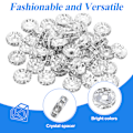 Miniatyrbillede 4 af 5: 150 DIY-skiver - sølvhvid diamant 8mm