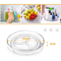 Miniatyrbild 2 av 6: Lazy Susan Organizer för köksskafferi, kylskåp, skåp, Premiumkvalitetsplast, Klar Lazy Susan, Runda släta kanter för säkerhet, 360° roterande