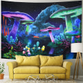 Miniatyrbilde 2 av 5: Psykedelisk Soppveggteppe Fantasiplante Galaxy