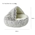 Miniatyrbilde 2 av 5: Vintervarm skall semi-lukket dyrebed rede 40cm gradient kaffe farge kort haug