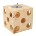 Pikkukuva 1 / 5: Bird Block - Pureskelupuuta Purra- ja Repimislelu Papukaijoille, Puiset Pylväät Rakastajille, Kakatuille, Undulaateille 8cm/3.1in