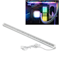 Miniatyrbillede 1 af 8: RGB PC Kabinet Lysstribe Høj Lysstyrke Aura Sync 17 stk. Perler Glimtende LED Computer Kabinet Lysbjælke til de fleste computere