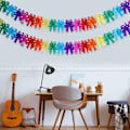 Miniatyrbillede 6 af 6: 10 Stykker Farverige Regnbue Banner Farverig Fest Papir Girland
