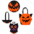 Pikkukuva 3 / 5: 4 kpl Halloween-karkkipusseja DIY-materiaalipaketti Lasten herkkupakkaukset