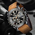 Miniatyrbild 6 av 6: Klockor Herr Analog Quartz Chronograph Herrklockor 30M Vattentät Luminous Date Watch Casual Business Designerklockor Klassisk Elegant