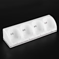 Miniatyrbillede 6 af 8: Hvid 4-i-1 Opladningsstation Oplader med 4 stk. 2800mAh Batteri til Wii / Wii U-fjernbetjeninger 2800mAh Batteri