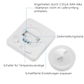 Miniatyrbild 4 av 7: Digital Väggklocka, Vattentät med Pekskärmstimer, Temperatur- och Luftfuktighetsvisning, Stora Siffror Tidsvisning, Enkel Installation för Kök, Dusch