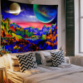 Miniatyrbild 4 av 5: Svart ljus gobeläng, UV-reaktion galax kosmisk planet glöd i t