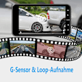 Miniatyrbillede 2 af 5: Dashcam bilkamera for for- og bagside, 3,8 tommer HD 1080P