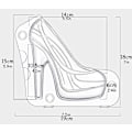 Miniatyrbild 3 av 7: Professionell Kvalitet 3D Högklackad Chokladform, Non-Stick & Återanvändbar, Livsmedelsgodkänt ABS-material, För Kreativ DIY Bakning, 19 x 17,8 x 6,9 cm, Lätt Att