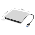 Pikkukuva 5 / 8: Ulkoinen CD DVD-asema, USB 3.0 Kannettava CD DVD +/-RW Asema Ohut