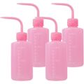 Miniatyrbild 1 av 5: 4-pack 250 ml tvättflaska i plast, tatueringstvättflaska, vattenspruta, klämflaska, diffusorflaska, matdispenser, salladsflaska, syltflaska