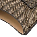Miniatyrbillede 5 af 8: 3-Finger Cigar Etui med Vævet Mønster, Bærbar Rejse Læder Cigar Humidor Etui Rygning Tilbehør Guld