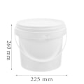 Miniatyrbild 5 av 5: Transparent trumma portabel förseglad med lock livsmedelsgodkänd frukt mjölk te hink ispulver hink plast hink