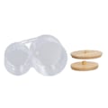 Miniatyrbillede 5 af 5: Makeup Pads Bomuldsboldkrukke Kosmetiske Værktøjer Transparent Opbevaringsboks Vare Organiser med Bambuslåg