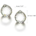Miniatyrbilde 3 av 6: Klar Glass Krystallkule Prisma Henger Solfanger 40mm Pakke med 2