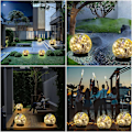 Miniatyrbild 5 av 5: Solarklot för Utomhusbruk, Vattentäta Utomhusdekorationer med Spräcklig Glasboll, Solcellslampor för Trädgården, Förbättrare för Uteplats Gräsmatta
