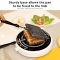Miniatyrbillede 8 af 8: Sandwich Maker i Aluminium Legering Anti-klæbende Dobbeltsidet Brød Panini Bagepresse Flip Pan til Naan Brød Pandekage