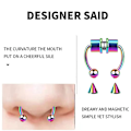 Miniatyrbilde 3 av 5: Magnetisk Septum Nesering Hestesko Falsk Nese Septum Ringer