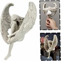 Pikkukuva 5 / 5: Puutarhaenkeli-koristeet, veistos-enkeli-koriste, siivekäs enkeli, 3D-puutarha-patsas, istuva keiju, taidekoristeet, istuva keiju-veistos