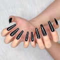 Miniatyrbillede 2 af 6: 24 stk. Dyb Nude Ren Farve Ballerina Lang Kiste Glansende Falske Negle Tryk på Negle Falske Spidser Manicure til Kvinder og Piger