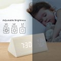 Miniatyrbild 6 av 6: OCT17 Träväckarklocka, Trä LED Digital Bordsur, Uppgraderad
