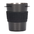 Miniatyrbilde 2 av 8: 58mm Kaffe Doseringkopp i Rustfritt Stål, Håndtak for Kaffemaskin, Mottak for Pulver med Silikonring, Svart