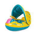 Miniatyrbild 2 av 5: Baby flytring med UPF50+ solskyddstak & leksak, simhjälp för baby för poolen, justerbar säkerhetssits, småbarns pool flytring