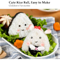 Miniatyrbilde 7 av 8: Triangel Sushi Maker, Hvit Rispaddle For Perfekt Japansk Hjemmelaget DIY Barne Bento, Stort & Lite Non-Stick Overflateformsett, Lett Å Rengjøre Og