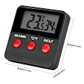 Miniatyrbild 2 av 5: Essential Digital Hygrometer Termometer Mätare För Reptilterrarium, Noggrann Övervakning Inomhus Utomhus Temperatur Fuktighetsmätare, Snabb Respons