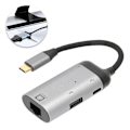Miniatyrbild 1 av 8: JORINDO Ethernet-adapter 3 i 1 10/100/1000 Mbps PD Snabbladdning USB till RJ45 Adapter för Windows/Android/OS X/iOS